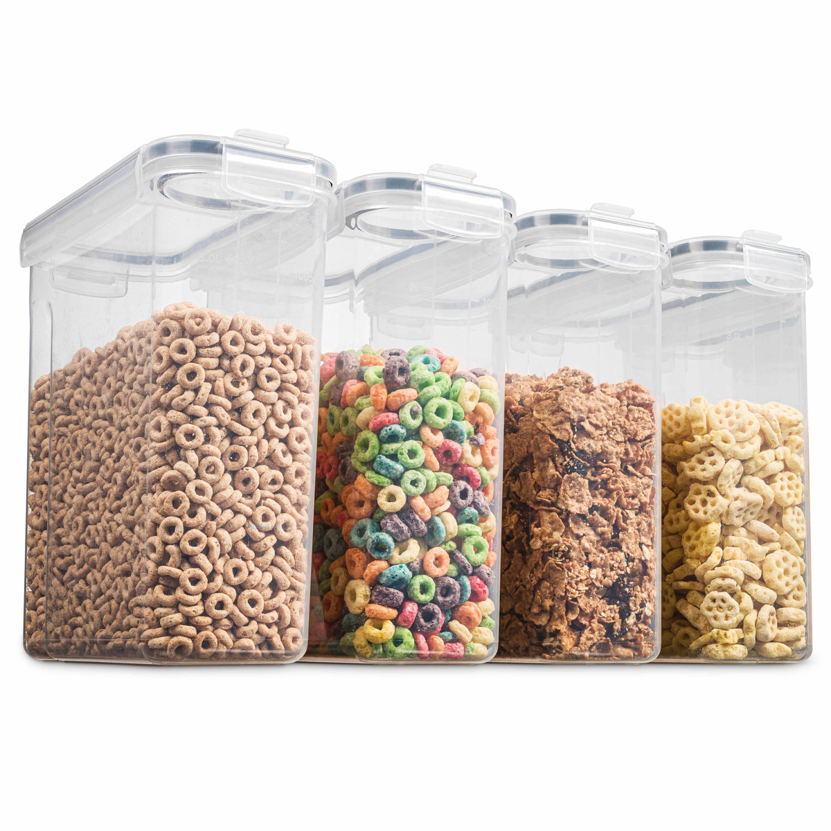 Keil 4 Pack Cereal and Dry Food Storage Container 135.5 oz. (Set of 4)